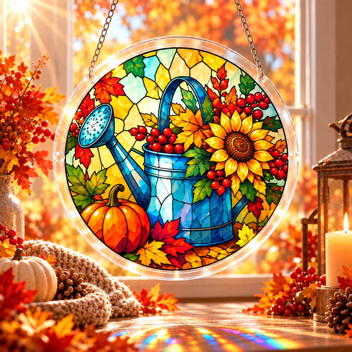 Tanksgiving Acrylic Jigsaw Puzzle Suncatcher - Harvest Bouquet