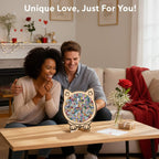 Cute Lover Cat Shaped Wooden Jigsaw Puzzle