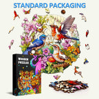 Birds And Butterflies Wooden Jigsaw Puzzle