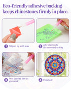 5D DIY Diamond Painting Suncatcher Kit - Radiant Mandala