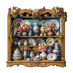 Porcelain Treasures Wooden Jigsaw Puzzle