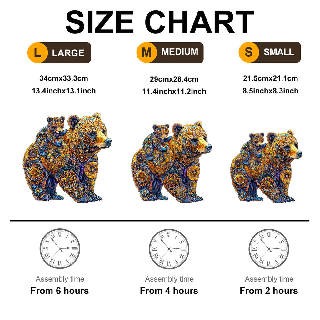 Mother Bear Wooden Jigsaw Puzzle