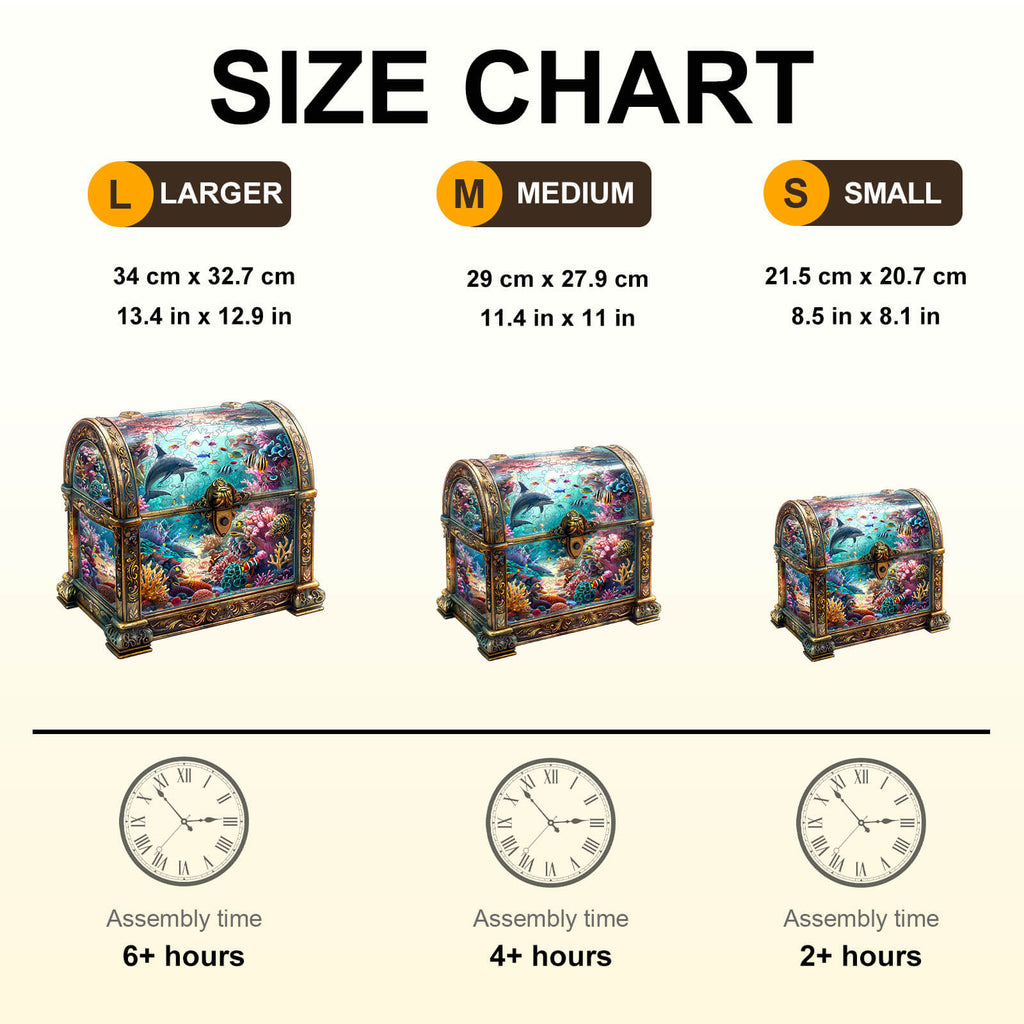 Treasure Chest Ocean-3 Wooden Jigsaw Puzzle
