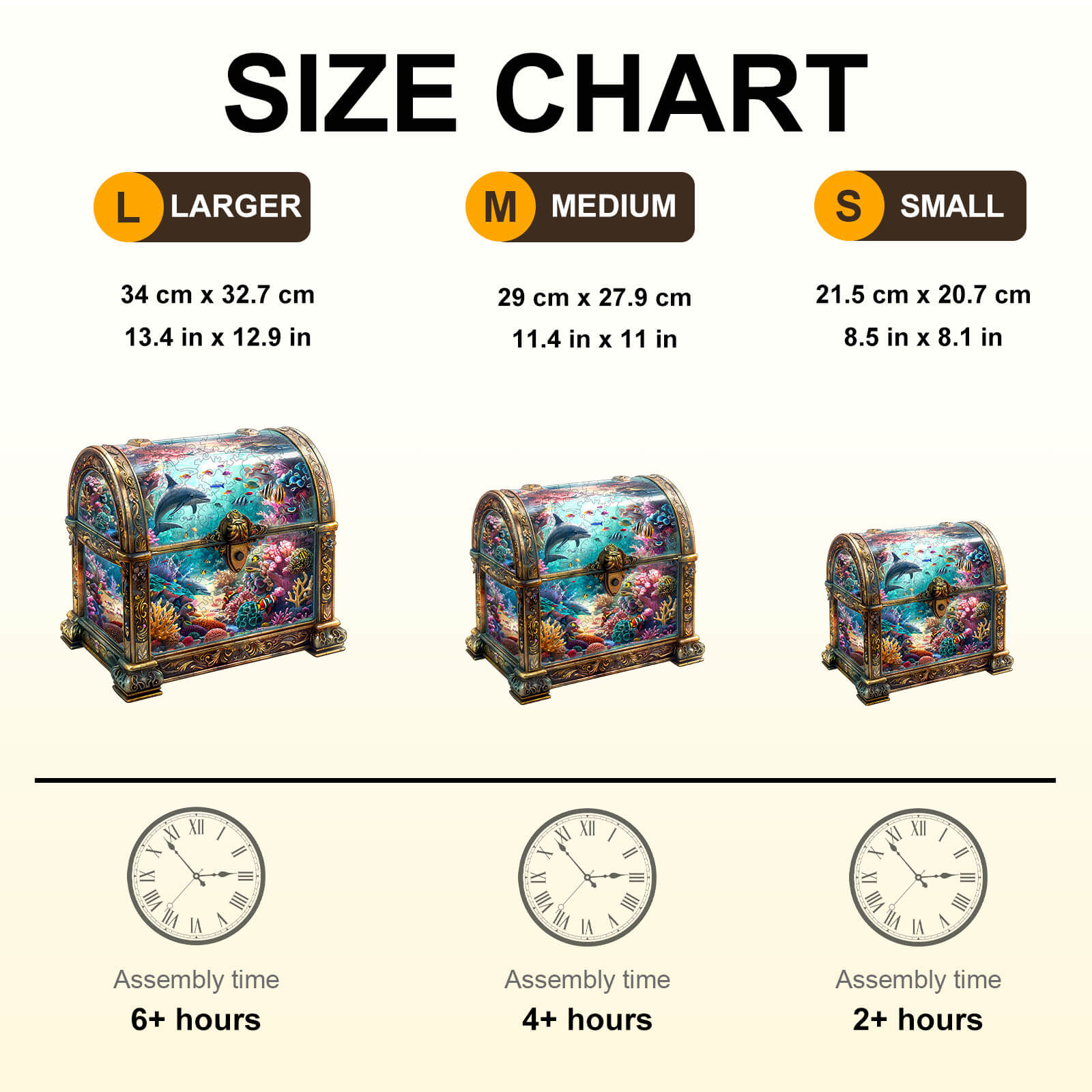 Treasure Chest Ocean-3 Wooden Jigsaw Puzzle