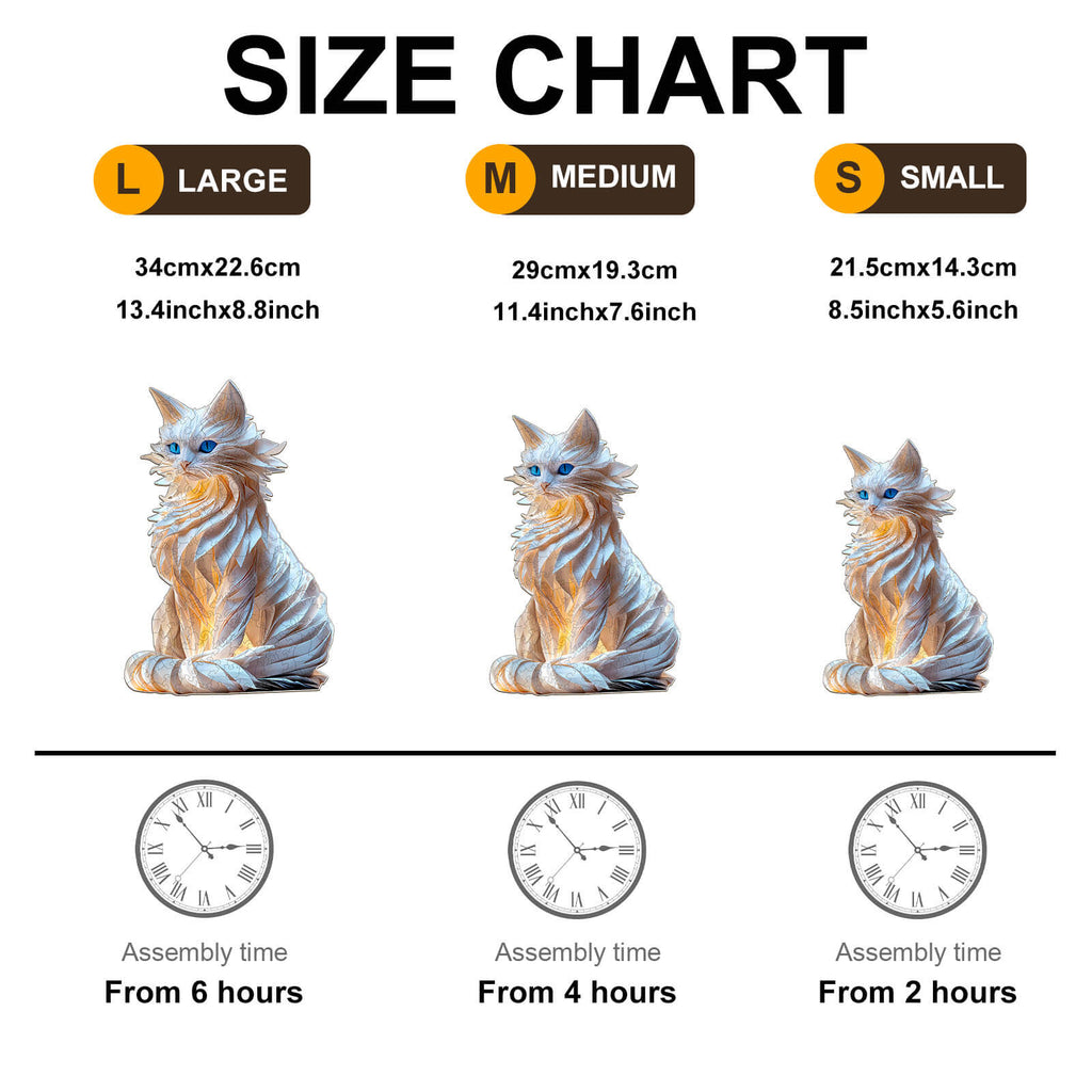 Noble cat Wooden Jigsaw Puzzle