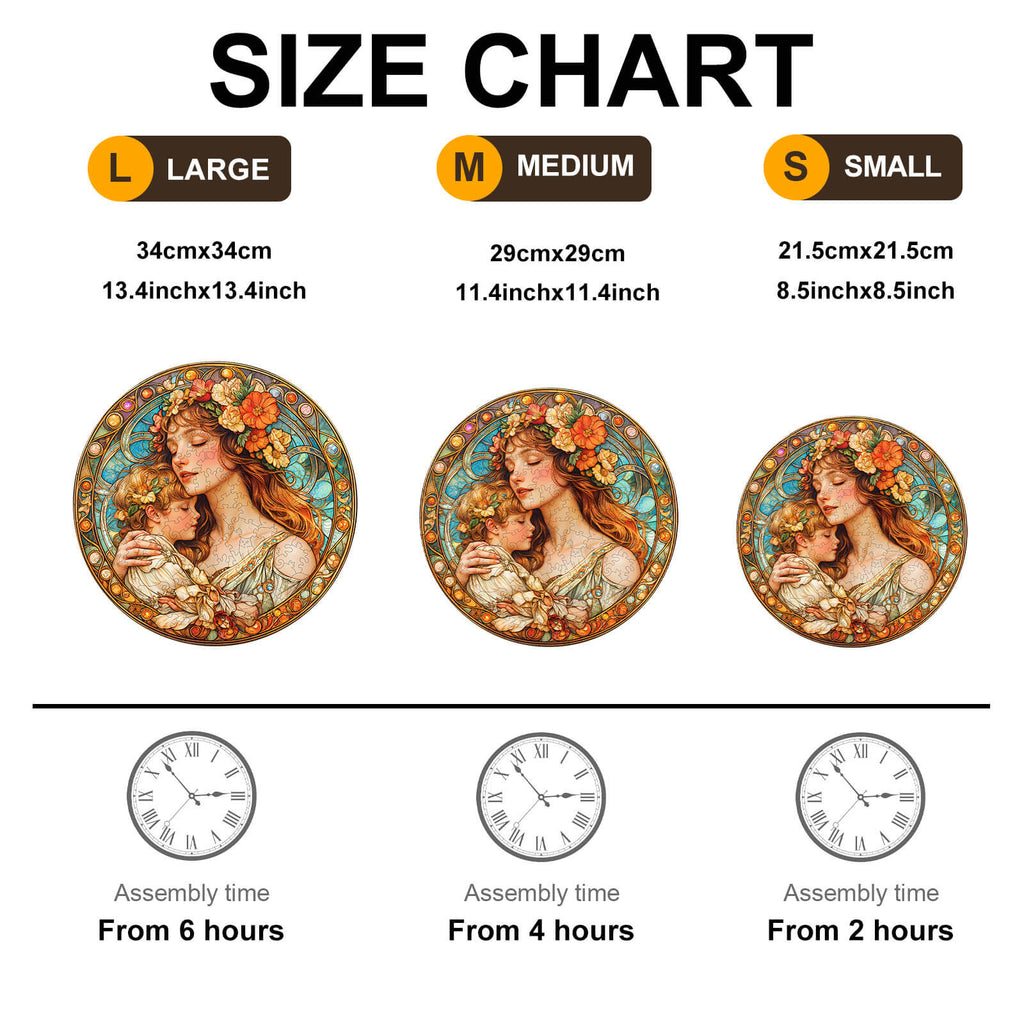 Maternal love Wooden Jigsaw Puzzle