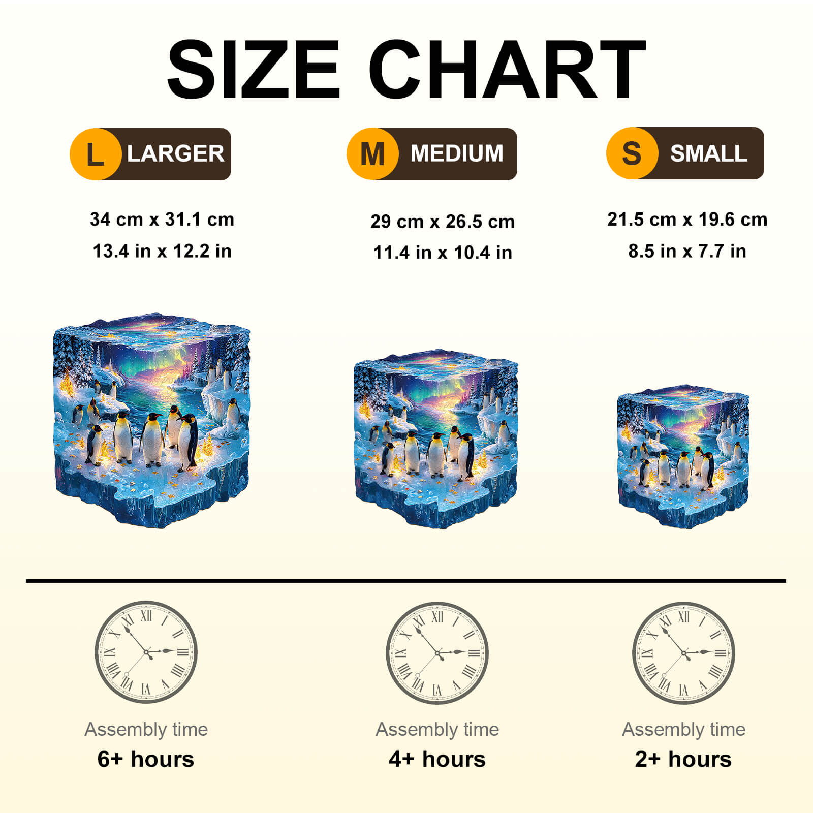 Frozen polar Penguin Wooden Jigsaw Puzzle