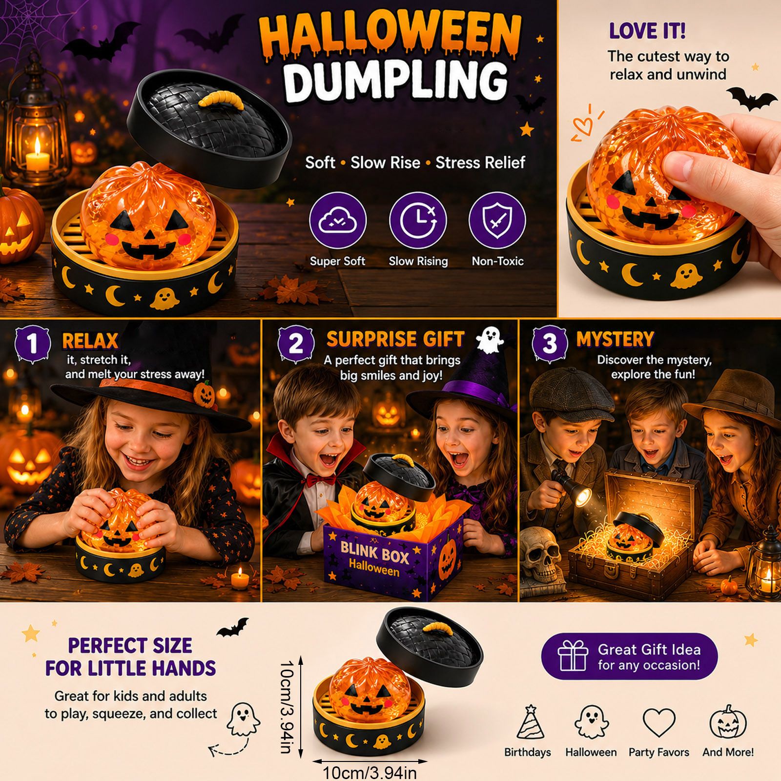 🎃Halloween Mystery Squishy Blind Box – Slow Rising Fidget Toy