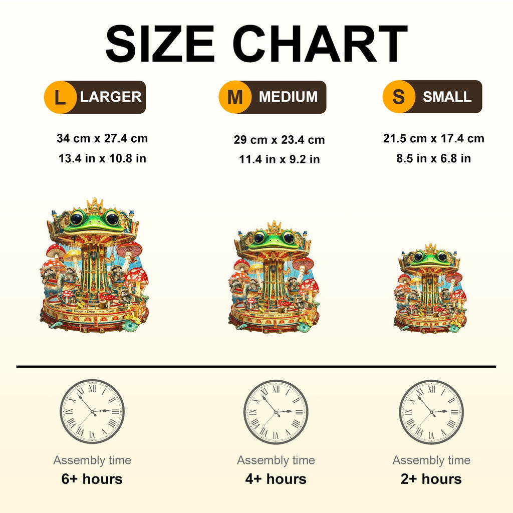 Froggy Drop Tower Wooden Jigsaw Puzzle