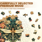 William Morris dragonfly Wooden Jigsaw Puzzle