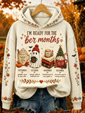 Women's Vintage I'm Ready For The Ber Months Print Cozy Hoodie