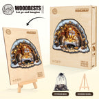 Cozy Hedgehog Hideaway Wooden Jigsaw Puzzle