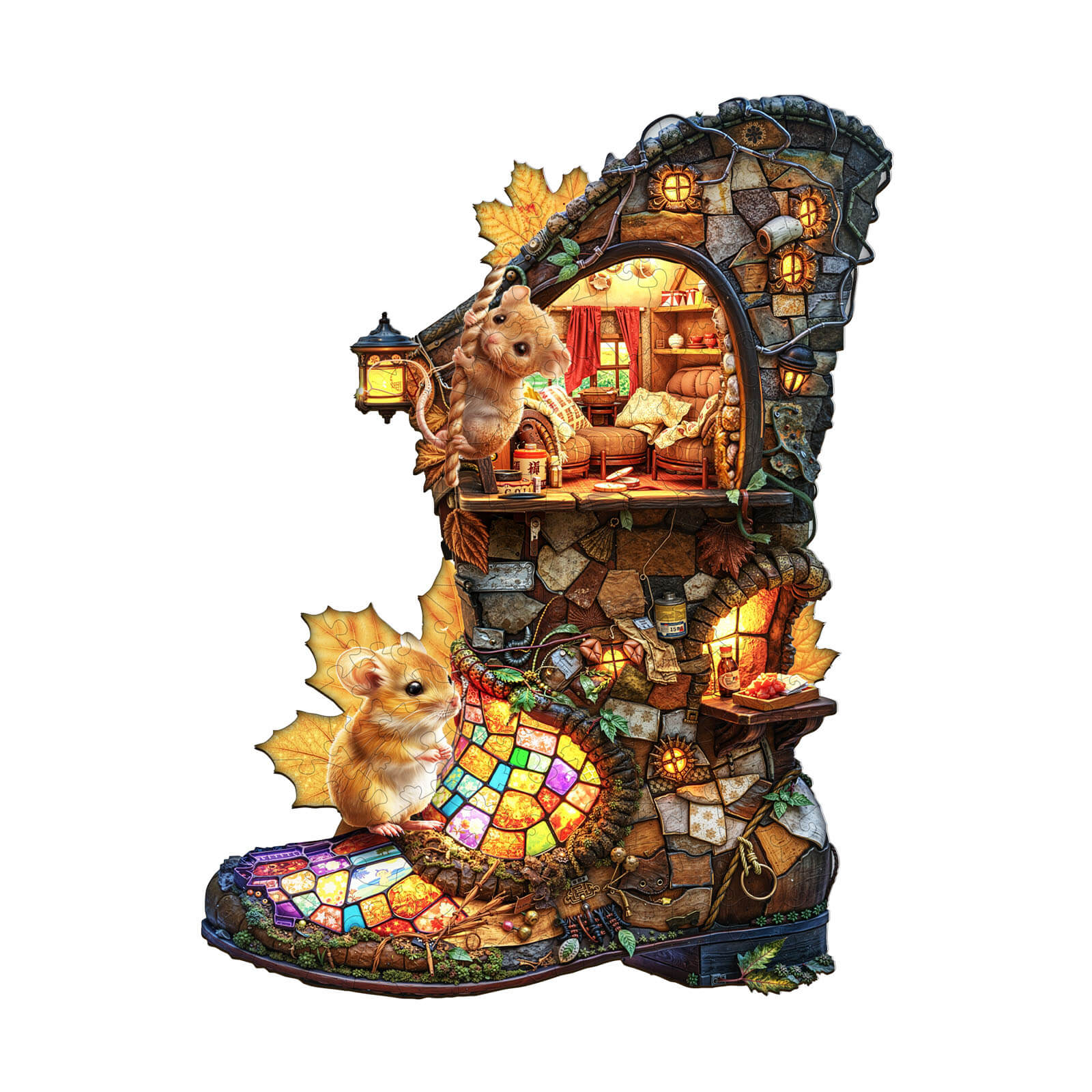 boot hut Wooden Jigsaw Puzzle
