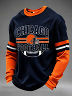 Men'S Football Printed Waffle T-Shirt