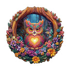 Loving Owl Wooden Jigsaw Puzzle