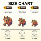 Floral Horse Wooden Jigsaw Puzzle