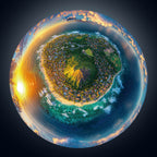 Fisheye Island Wooden Jigsaw Puzzle