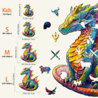 Colorful Dragon Wooden Jigsaw Puzzle