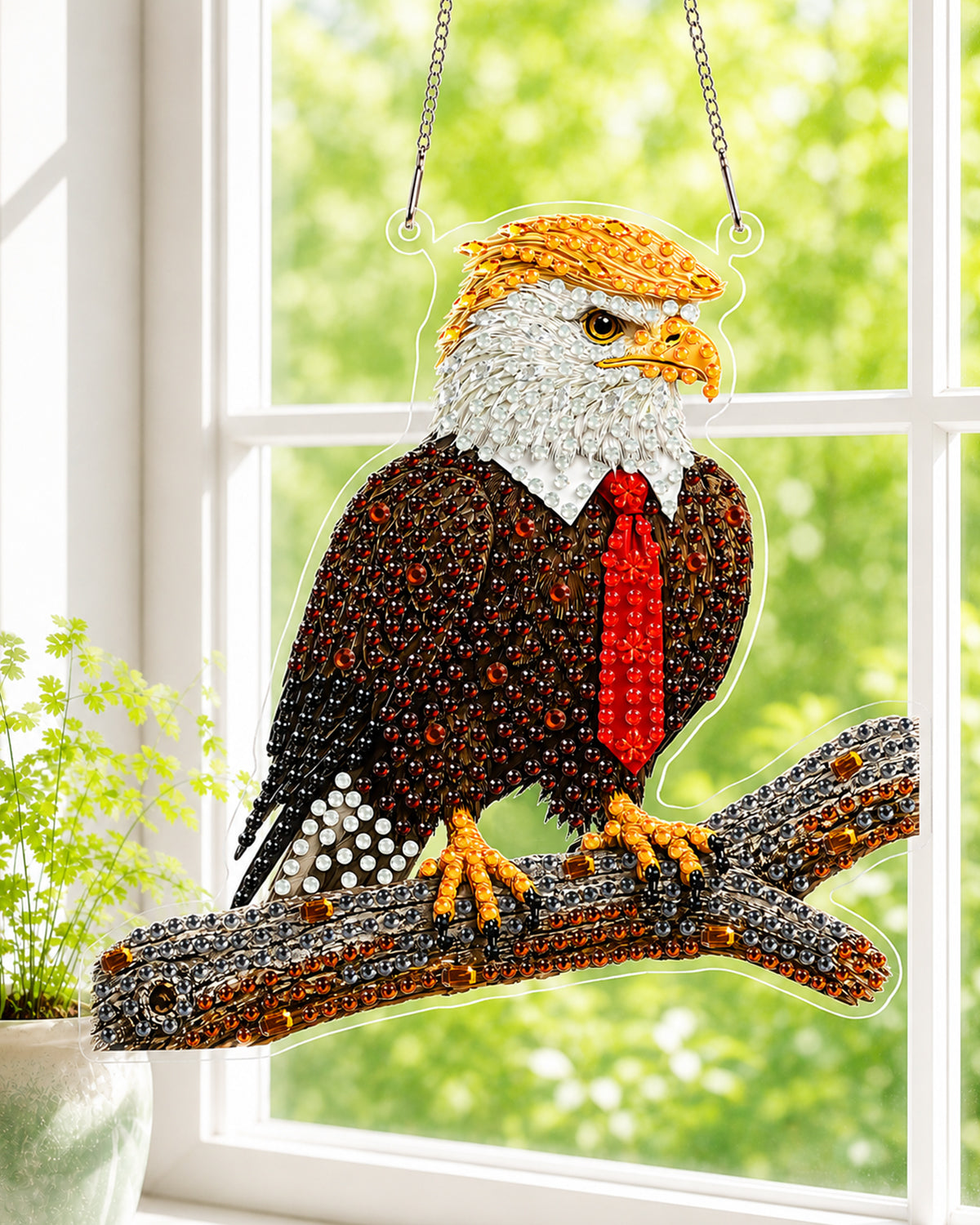 5D DIY Diamond Painting Suncatcher Kit - Trump Eagle Hero