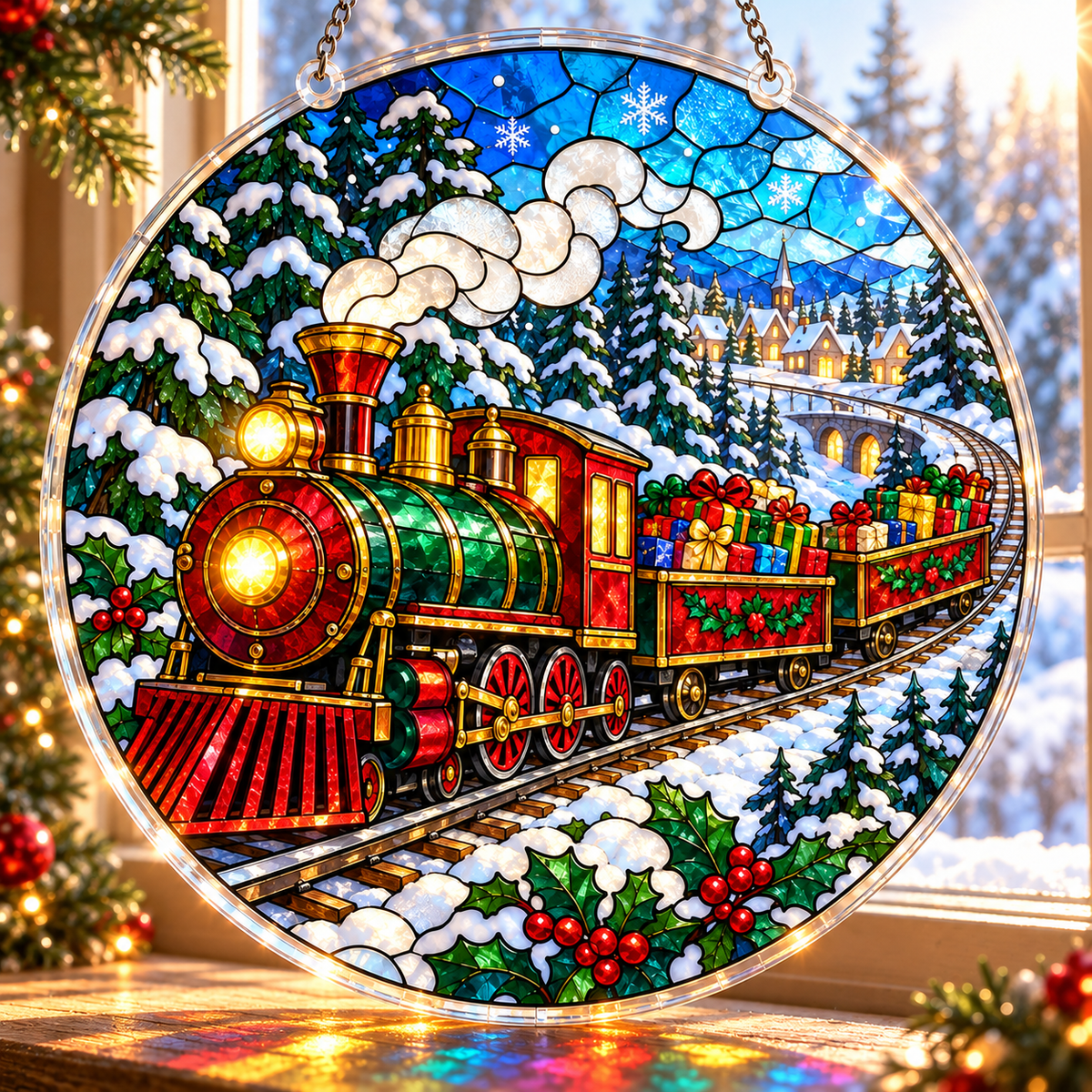 Christmas Acrylic Jigsaw Puzzle Suncatcher - Gift Express