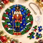 Christmas Acrylic Jigsaw Puzzle Suncatcher - Nutcracker Guard