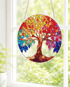 5D DIY Diamond Painting Suncatcher Kit - Rainbow Tree of Life