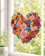 5D DIY Diamond Painting Suncatcher Kit - Blooming Heart
