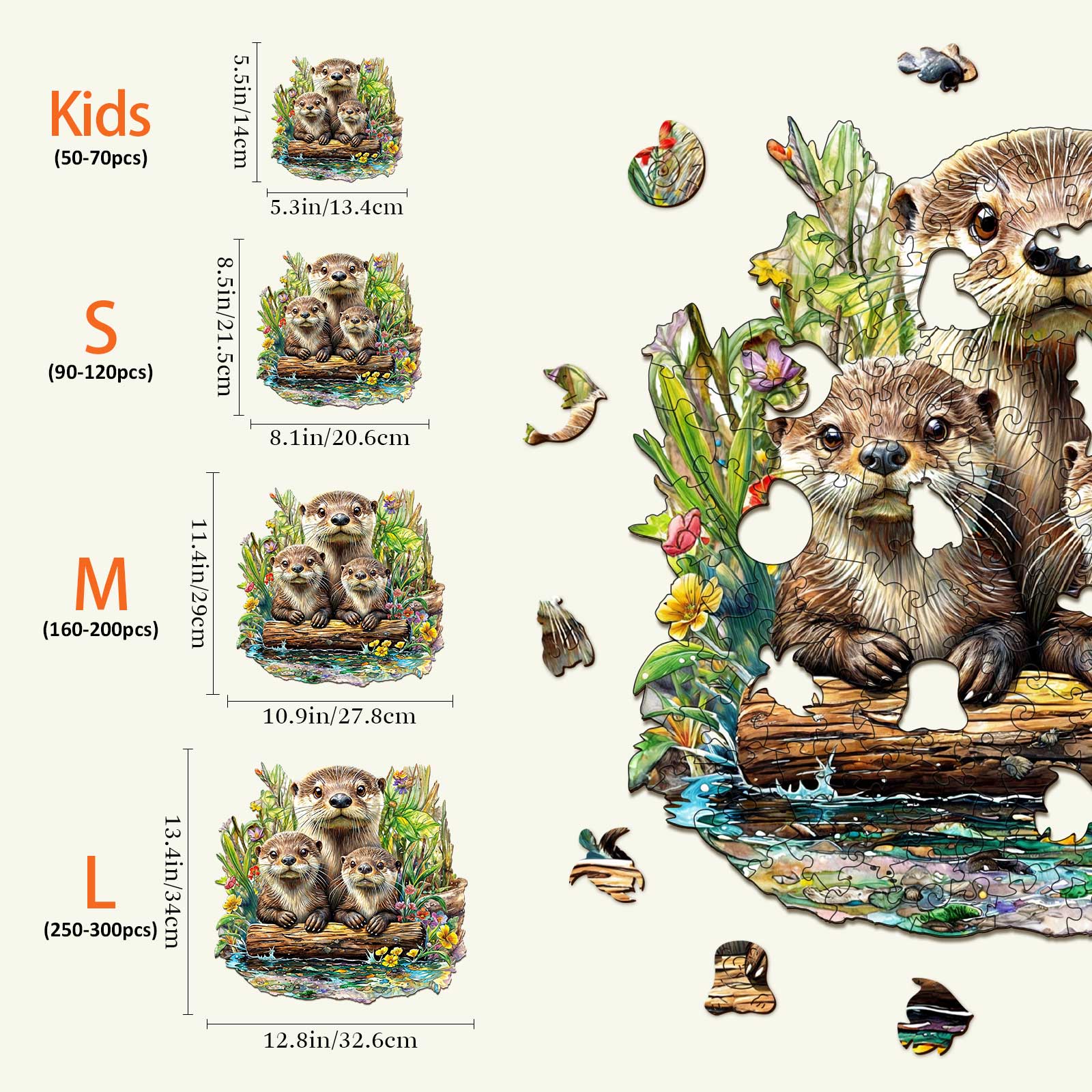 Otter Wooden Jigsaw Puzzle