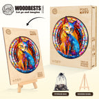 Pixel Kitty Wooden Jigsaw Puzzle