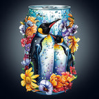 Floral Penguins Wooden Jigsaw Puzzle