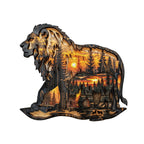 Woodcarving Lion Wooden Jigsaw Puzzle