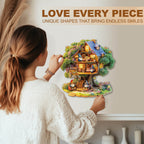 Elf Tree House Wooden Jigsaw Puzzle