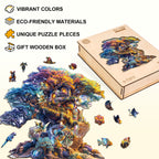 Elf Tree House Wooden Jigsaw Puzzle