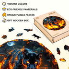 Flame Panther Wooden Jigsaw Puzzle