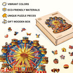 Circus Ferris Wheel Wooden Jigsaw Puzzle