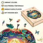 Apple Owl Wooden Jigsaw Puzzle