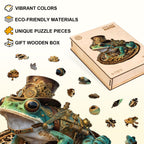 Steam Hopper Frog Wooden Jigsaw Puzzle