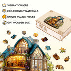 Fireside Library Wooden Jigsaw Puzzle