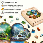Seasons Scenery Wooden Jigsaw Puzzle