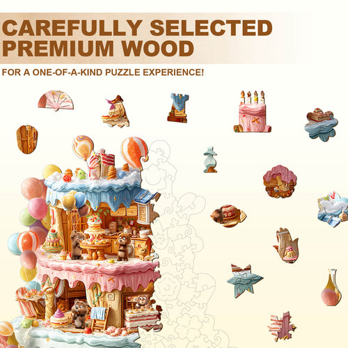 Bear's House - Birthday Wooden Jigsaw Puzzle