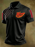Men'S Retro Rugby Collar Polo T-Shirt