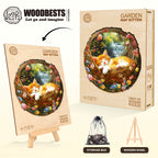Garden nap kitten Wooden Jigsaw Puzzle