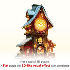 Christmas Clock Tower-2 Wooden Jigsaw Puzzle