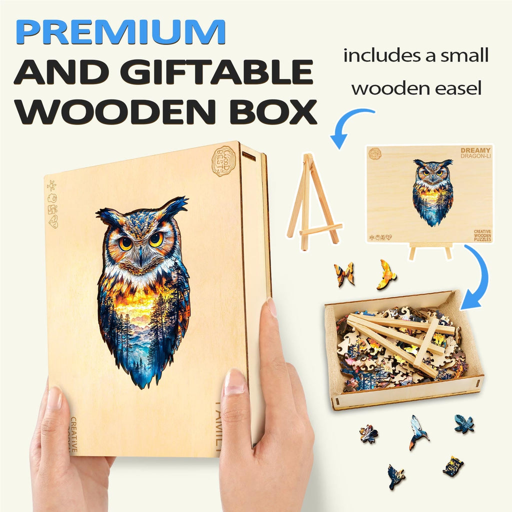 Forest Owl Wooden Jigsaw Puzzle