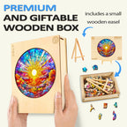 Stained Glass Rainbow Wooden Jigsaw Puzzle