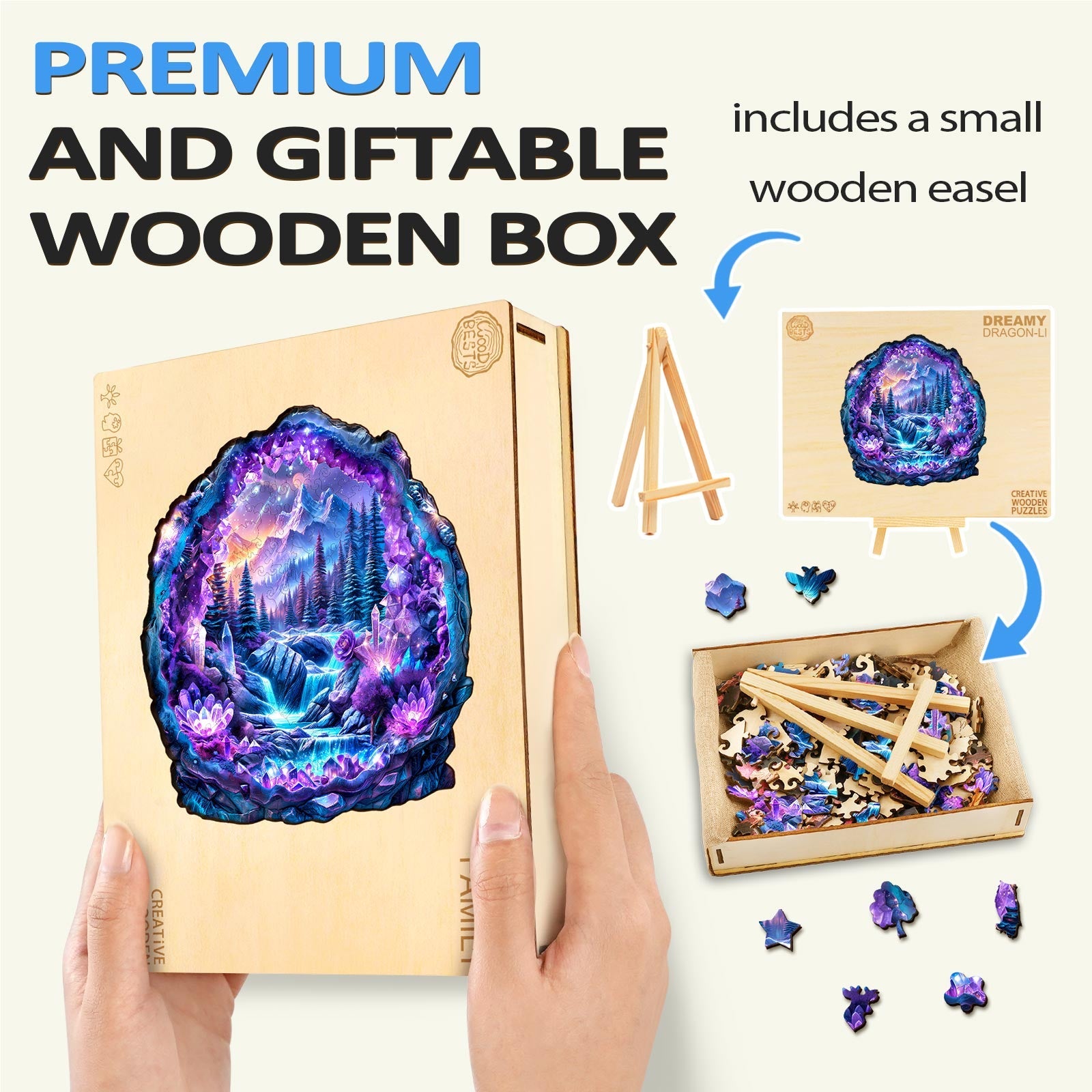 Crystal mine landscape-1 Wooden Jigsaw Puzzle