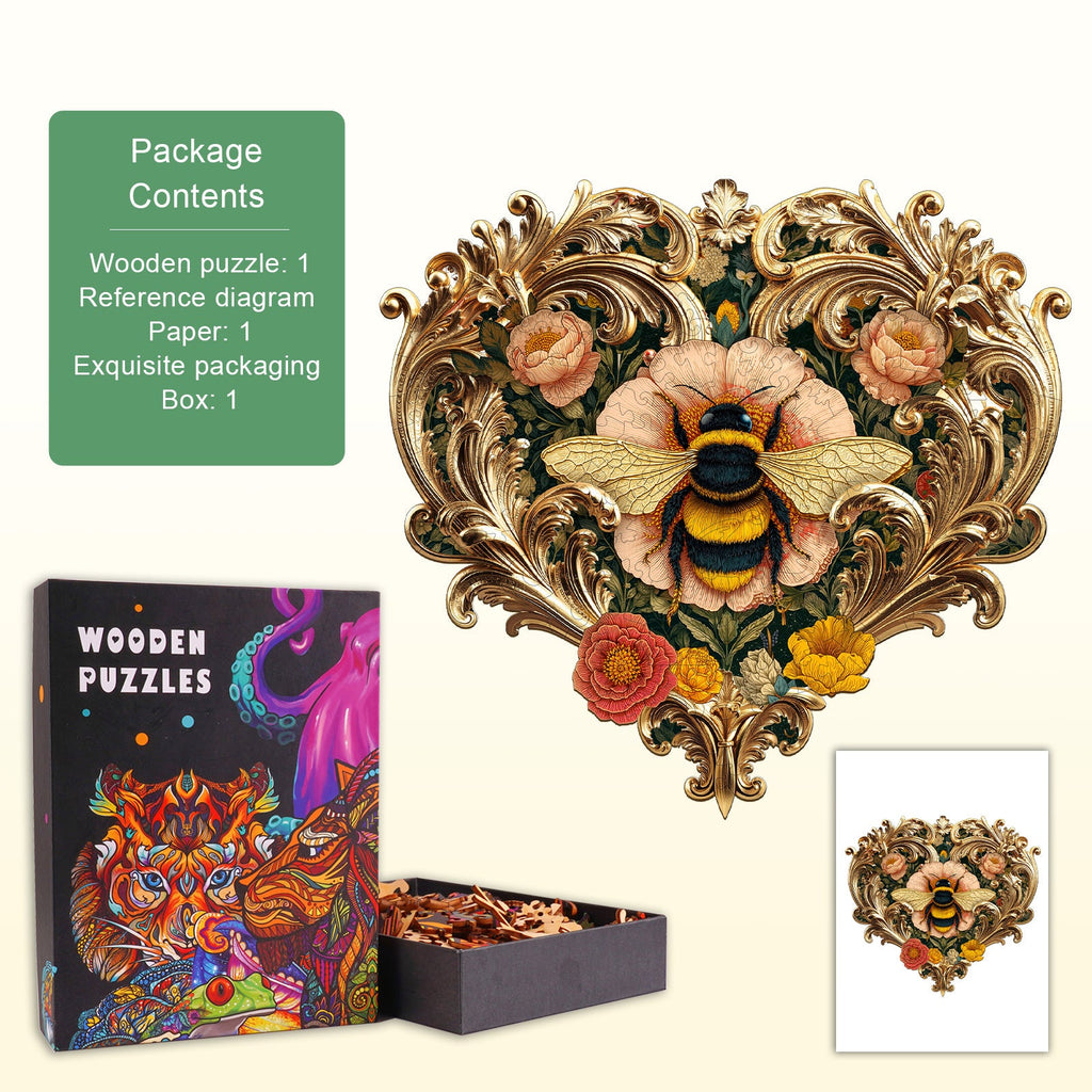 William Morris Bee Wooden Jigsaw Puzzle
