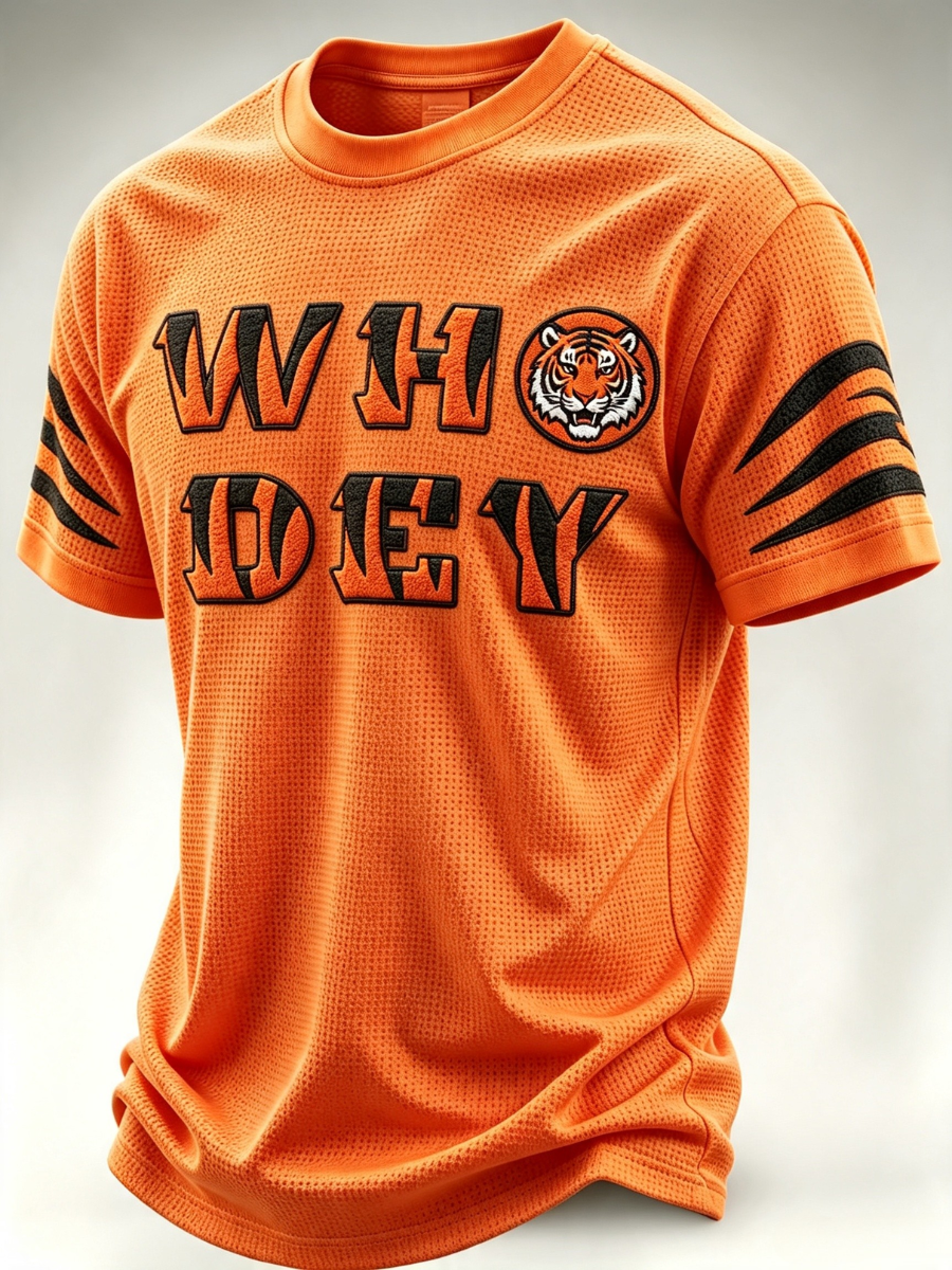 Men'S Football Print Waffle T-Shirt