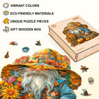 Golden Gnome Wooden Jigsaw Puzzle
