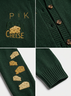 Women's Green Bay Football Cheese Printed Cardigan